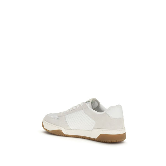 Valentino Garavani White Calf Leather Bos Taurus Athletic Sneakers