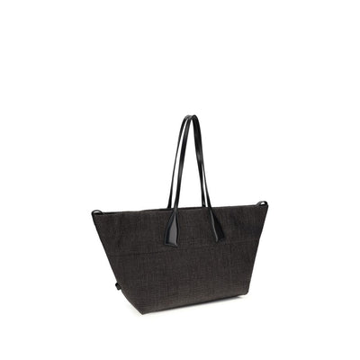 Balmain Black Raffia Shoulder Bag