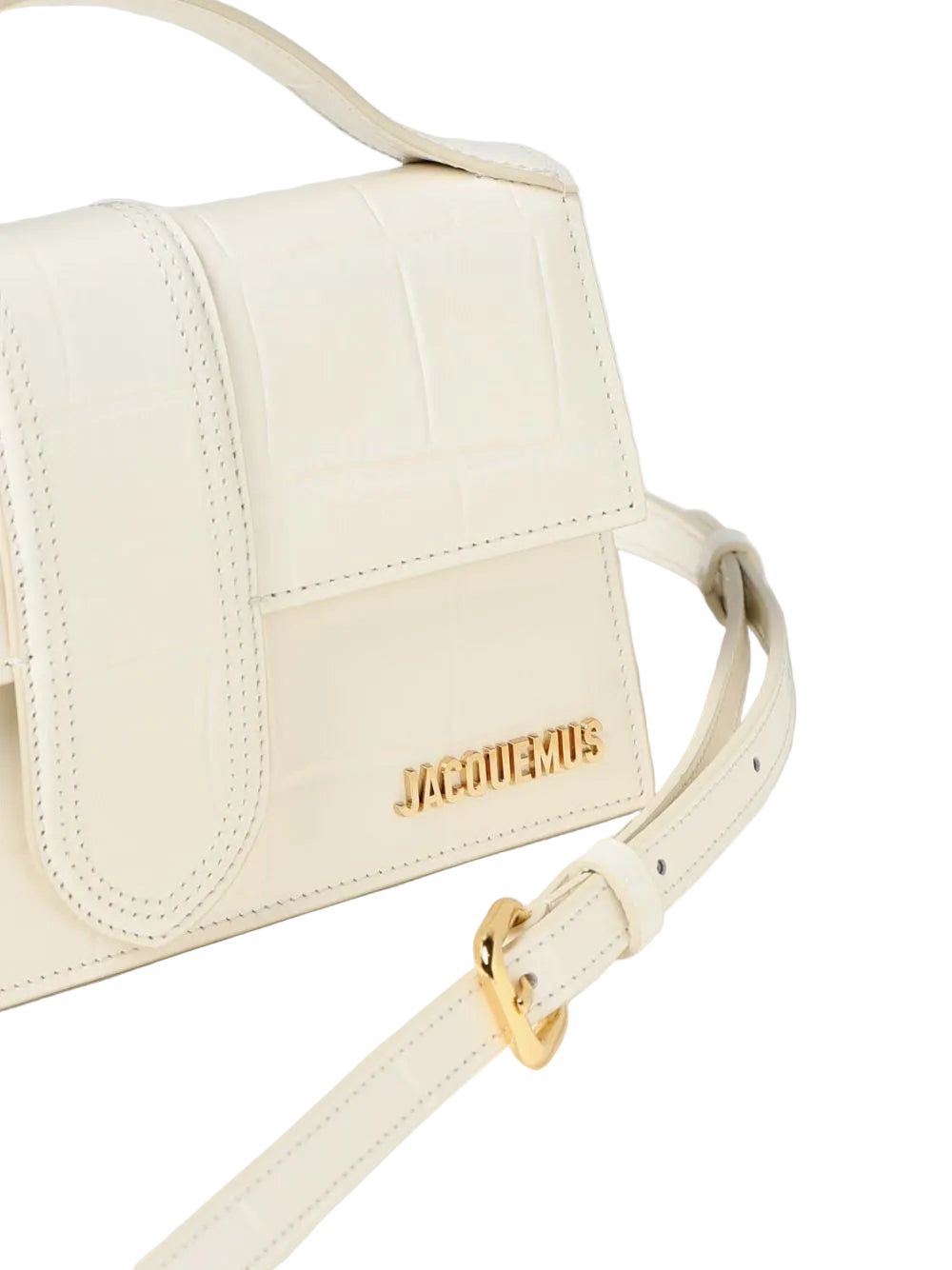 Jacquemus Ivory Cocco Le Grand Bambino Handbag