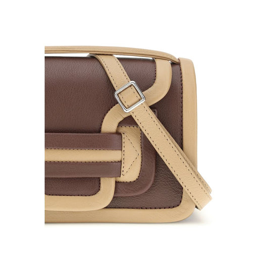 Pierre Hardy Brown Calf Leather Bos Taurus Shoulder Bag