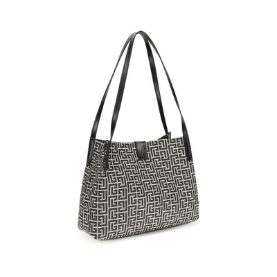 Balmain Black Cotton Shoulder Bag