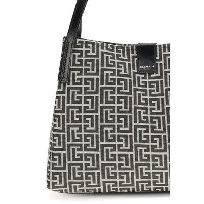Balmain Black Cotton Shoulder Bag
