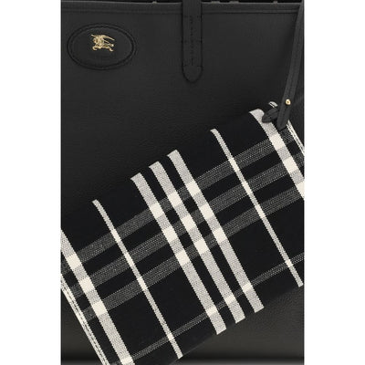 Burberry Black Calf Leather Bos Taurus Shoulder Bag