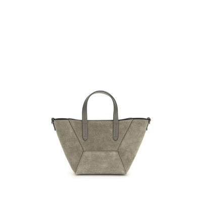 Brunello Cucinelli Beige Calf Leather Bos Taurus Shoulder Bag