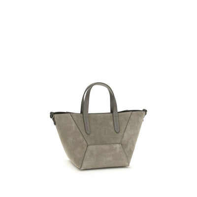 Brunello Cucinelli Beige Calf Leather Bos Taurus Shoulder Bag