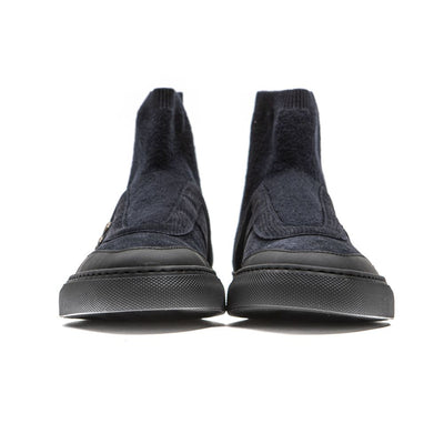 Mr&Mrs Italy Blue Leather Womens Ankle Boot