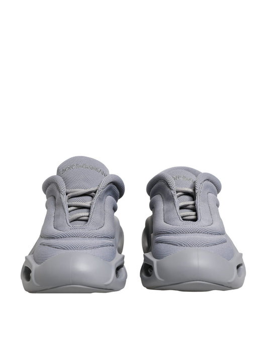 Dolce & Gabbana Gray Slip On Wave Low Top Sneakers