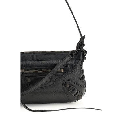 Balenciaga Black Lamb Ovis Aries Aries Shoulder Bag