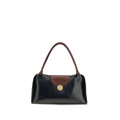 Versace Black Calf Leather Bos Taurus Shoulder Bag