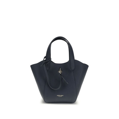 Giorgio Armani Blue Calf Leather Bos Taurus Handbag