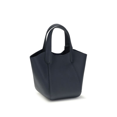 Giorgio Armani Blue Calf Leather Bos Taurus Handbag