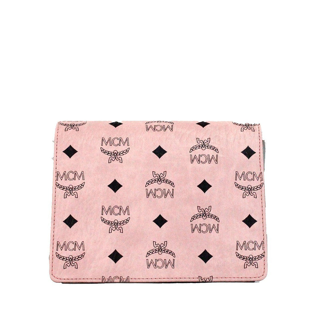 MCM Signature Patricia Leather Mini Flap Lock Crossbody Bag