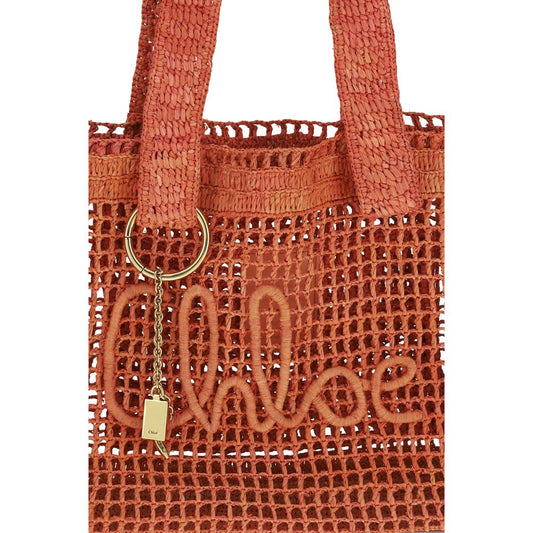 Chloé Red Raffia Shoulder Bag