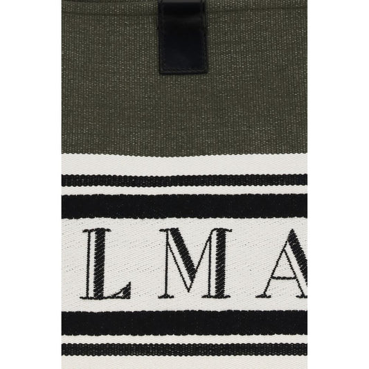 Balmain Black Cotton Shoulder Bag