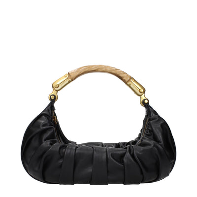 Balmain Black Leather Handbag