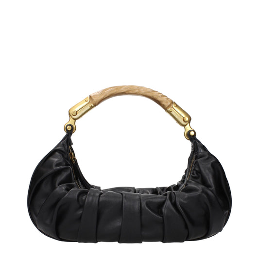 Balmain Black Leather Handbag