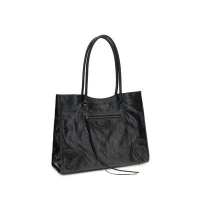 Balenciaga Black Lamb Ovis Aries Aries Shoulder Bag