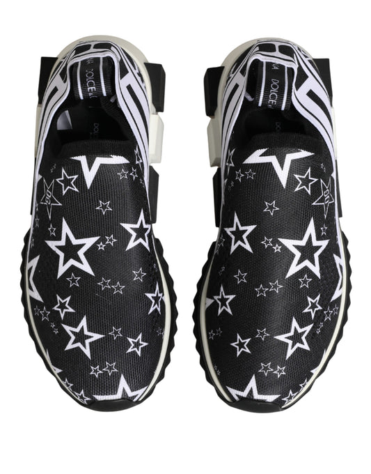 Dolce & Gabbana Black Stars Logo SORRENTO Sneakers Shoes