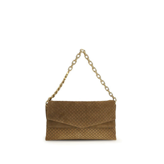 Gucci Large GG Suede Shoulder Bag