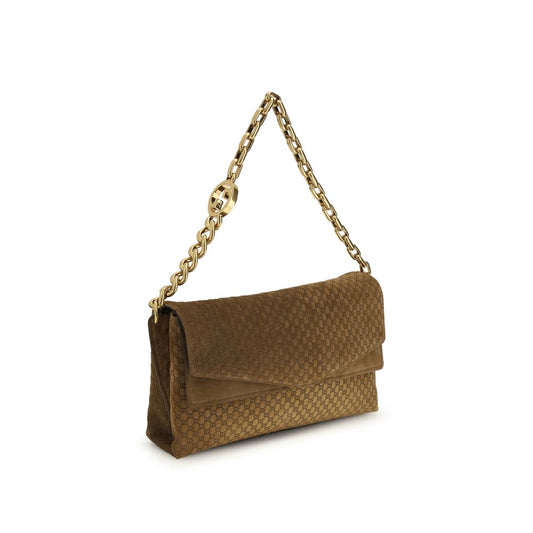 Gucci Large GG Suede Shoulder Bag