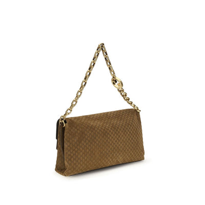 Gucci Large GG Suede Shoulder Bag