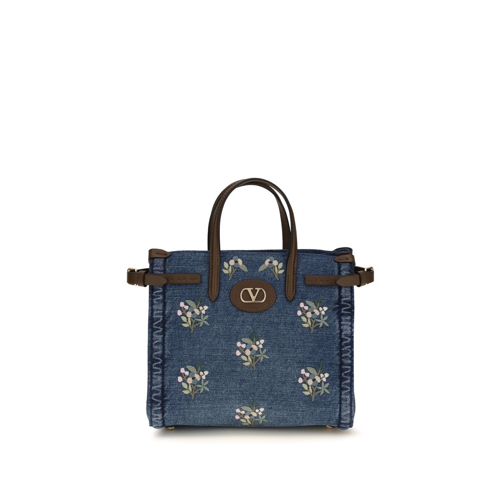 Valentino Garavani Blue Cotton Handbag