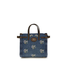 Valentino Garavani Blue Cotton Handbag
