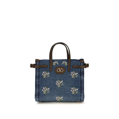 Valentino Garavani Blue Cotton Handbag
