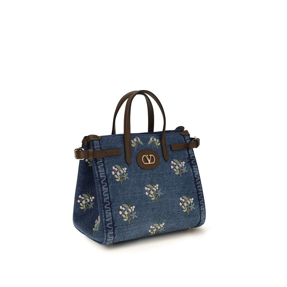 Valentino Garavani Blue Cotton Handbag