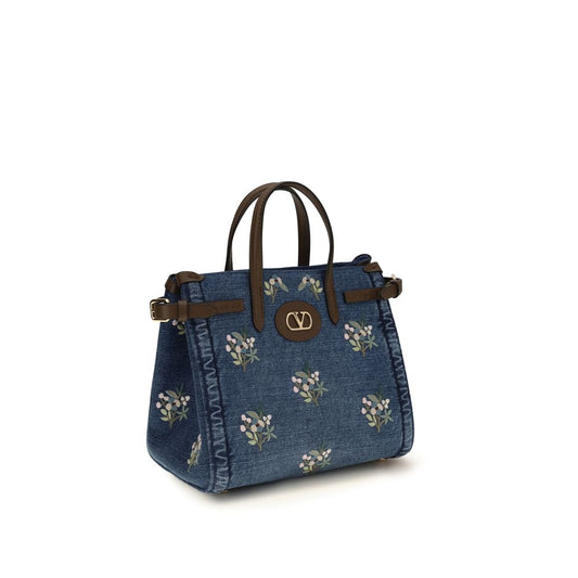 Valentino Garavani Blue Cotton Handbag