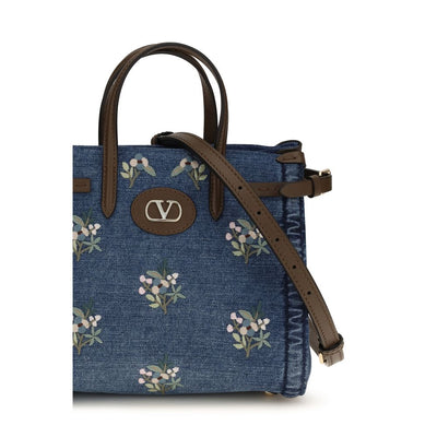 Valentino Garavani Blue Cotton Handbag