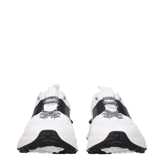Valentino Garavani White Fabric Athletic Sneakers