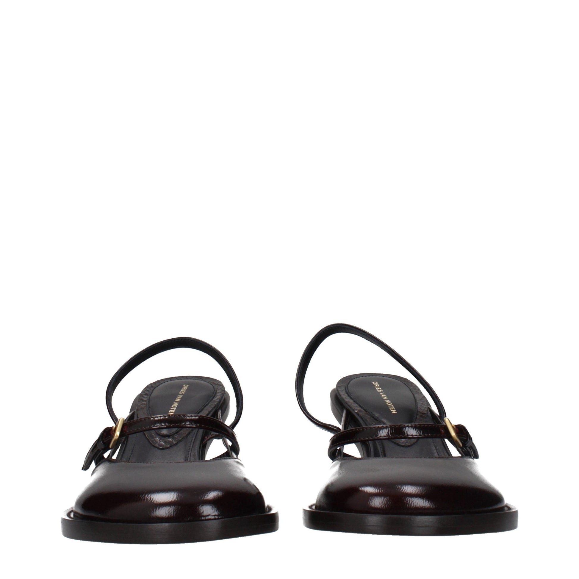 Dries Van Noten Brown Leather Platform Sandals