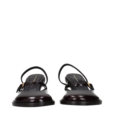 Dries Van Noten Brown Leather Platform Sandals