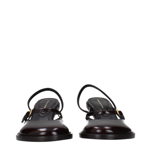 Dries Van Noten Brown Leather Platform Sandals