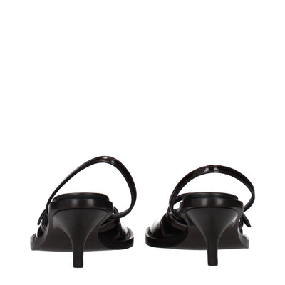 Dries Van Noten Brown Leather Platform Sandals