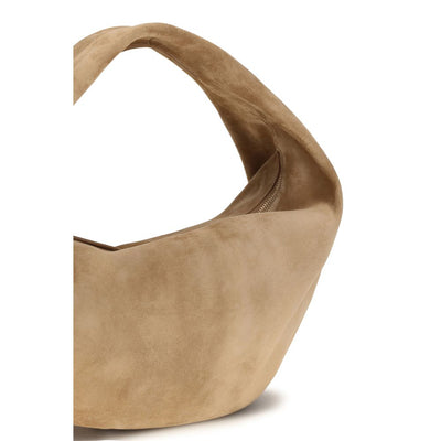 Khaite Beige Calf Leather Bos Taurus Shoulder Bag