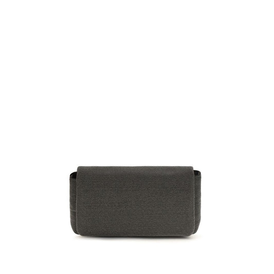 Brunello Cucinelli Black Leather Shoulder Bag