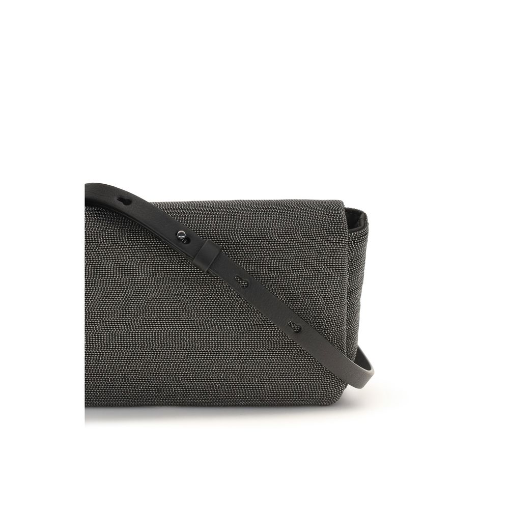 Brunello Cucinelli Black Leather Shoulder Bag