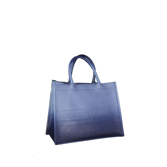 Dior Blue Calfskin Tote Bag