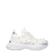 Versace White Fabric Sneakers