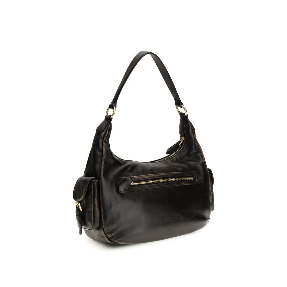 Miu Miu Brown Calf Leather Bos Taurus Shoulder Bag