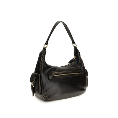 Miu Miu Brown Calf Leather Bos Taurus Shoulder Bag