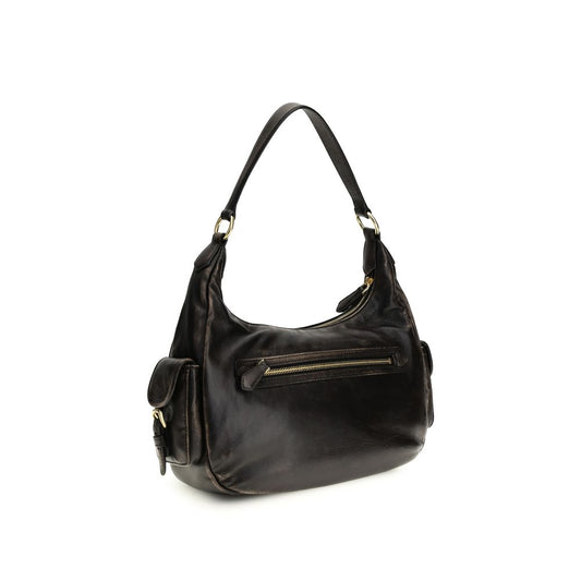 Miu Miu Brown Calf Leather Bos Taurus Shoulder Bag