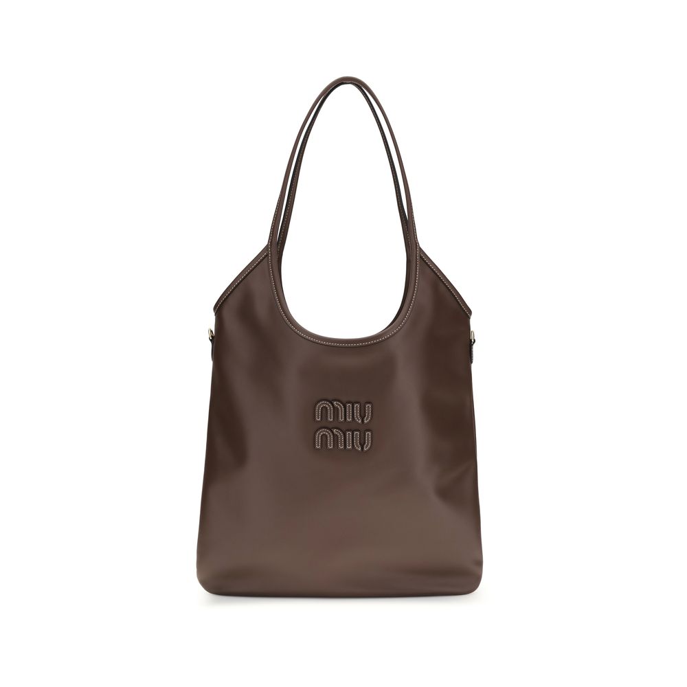 Miu Miu Brown Calf Leather Bos Taurus Shoulder Bag