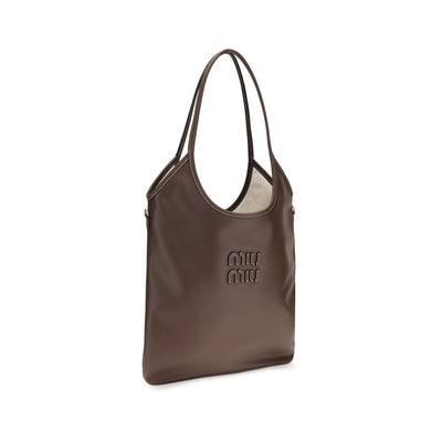 Miu Miu Brown Calf Leather Bos Taurus Shoulder Bag