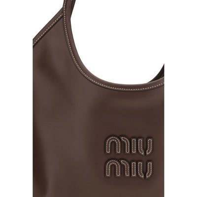 Miu Miu Brown Calf Leather Bos Taurus Shoulder Bag