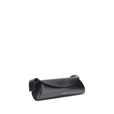 Jil Sander Black Calf Leather Bos Taurus Shoulder Bag