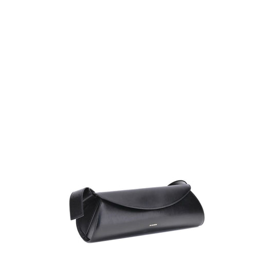 Jil Sander Black Calf Leather Bos Taurus Shoulder Bag