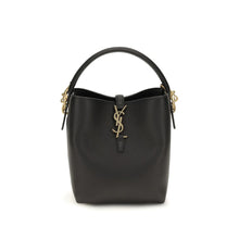 Saint Laurent Black Calf Leather Bos Taurus Backet Bag